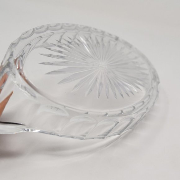 Vintage USA Heisey Glass Starburst Oval Relish Dish Clear Handle Diamond H - Picture 9 of 15